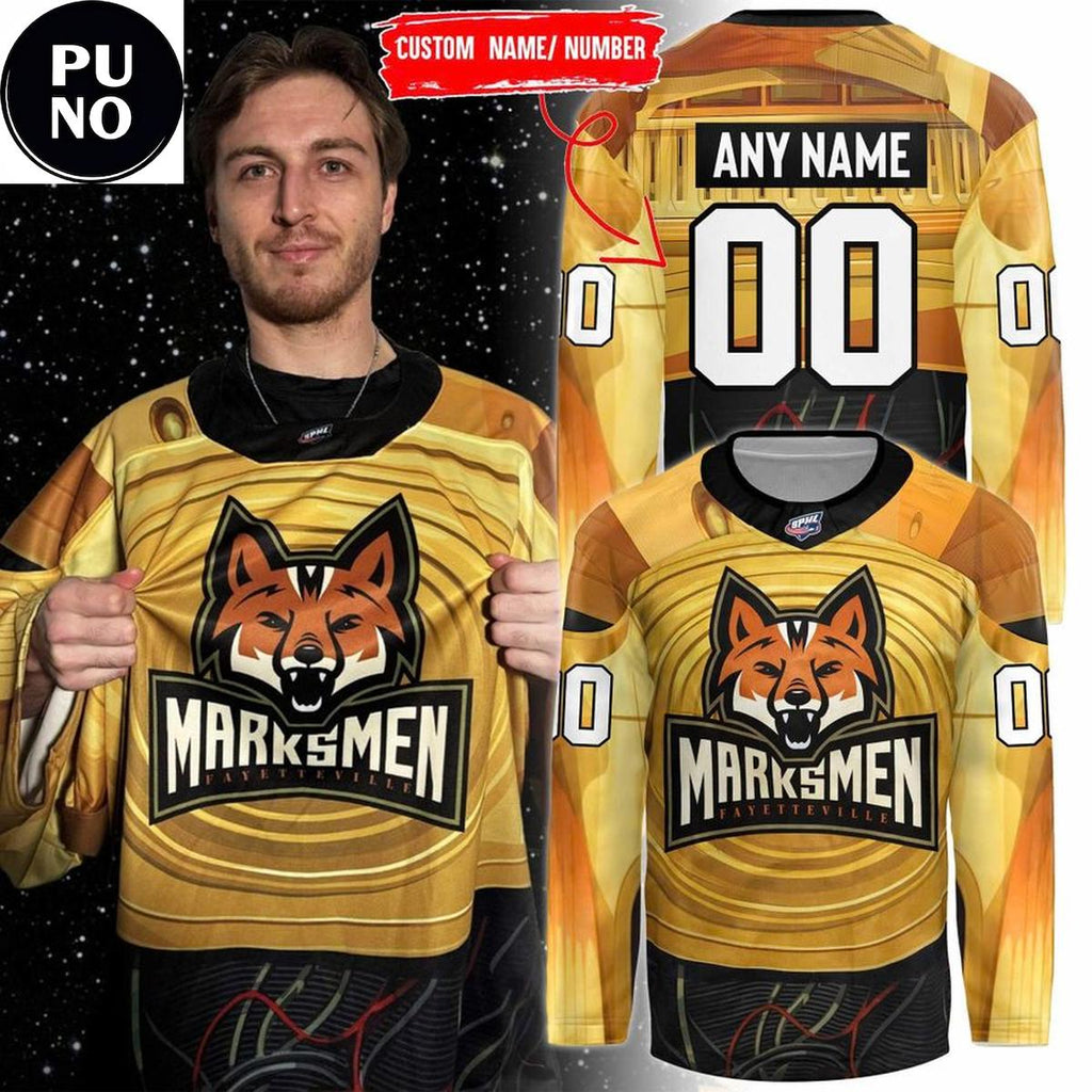 Fayetteville Marksmen x Star Wars Night 2026 Personalized Hockey Jersey