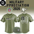 Fayetteville Woodpeckers 2026 Military Appreciation Night Personalized Baseball Jersey