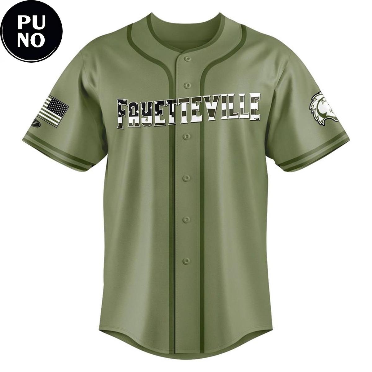 Fayetteville Woodpeckers 2026 Military Appreciation Night Personalized Baseball Jersey