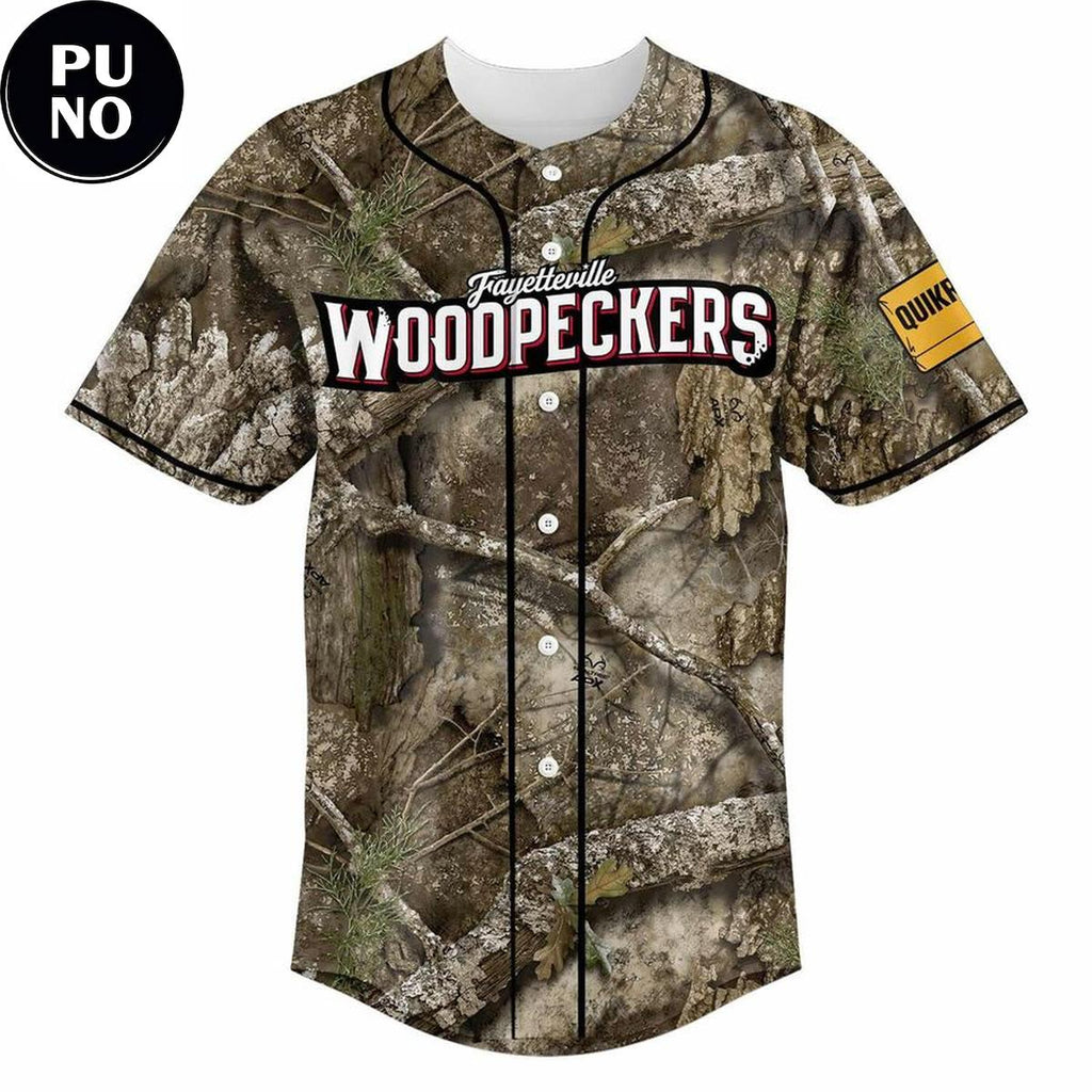 Fayetteville Woodpeckers Hunting and Fishing Night 2026 Personalized Baseball Jersey