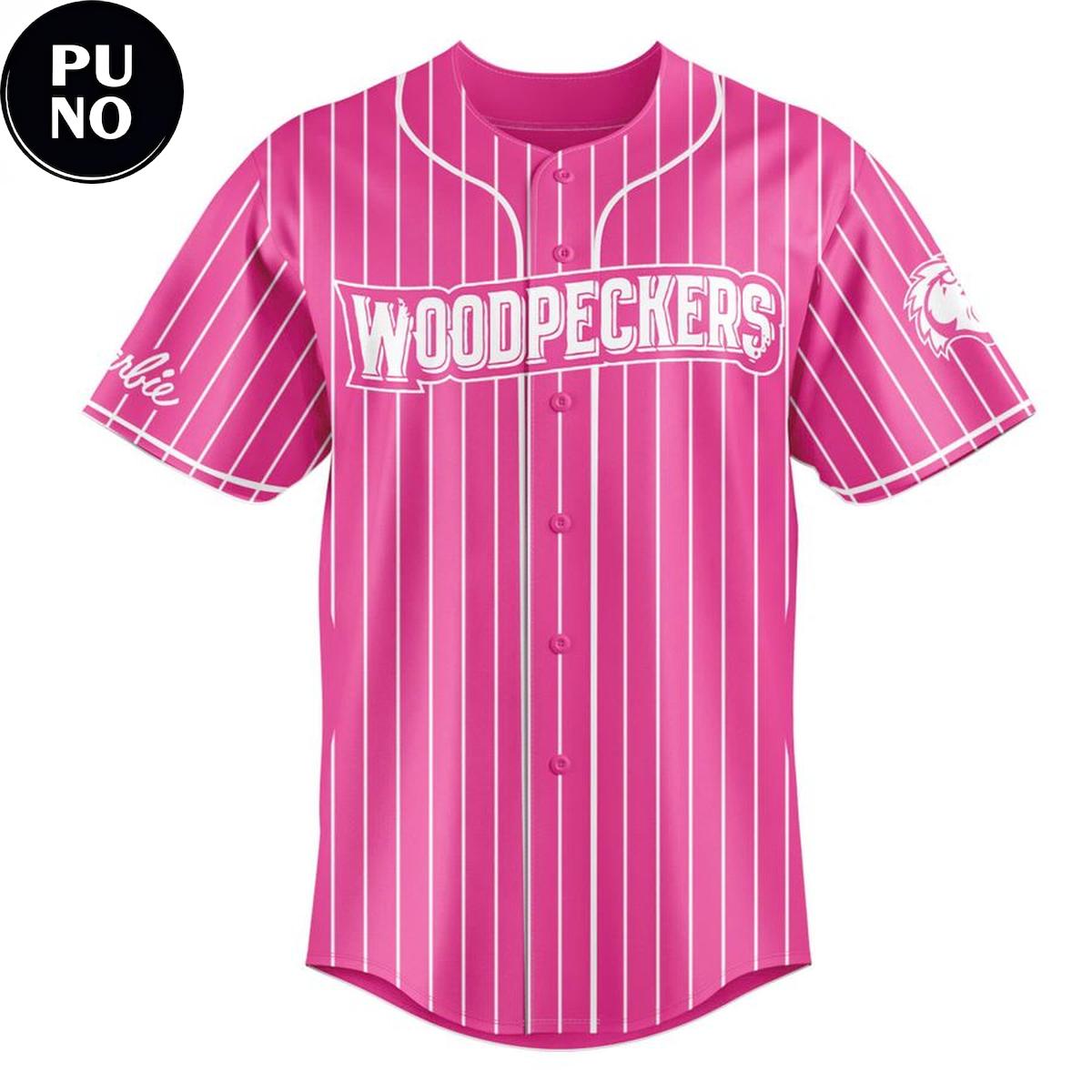 Fayetteville Woodpeckers x Barbie Game Day 2026 Baseball Jersey