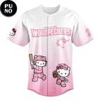 Fayetteville Woodpeckers x Hello Kitty 2026 Pink Personalized Baseball Jersey
