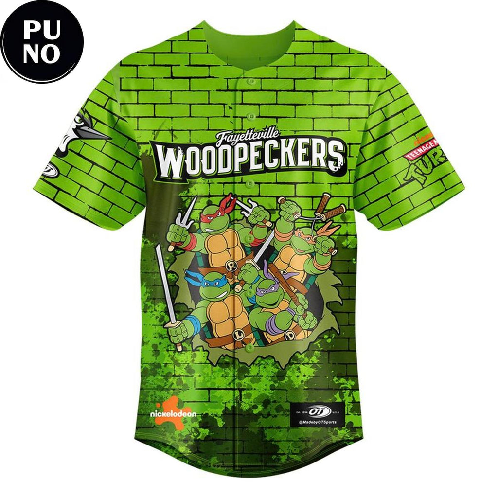 Fayetteville Woodpeckers x Teenage Mutant Ninja Turtle 2026 Personalized Baseball Jersey