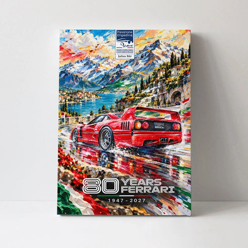 Ferrari 80 Years Anniversarry 2027 Rectangle Canvas With Inner Frame – TANTN26398