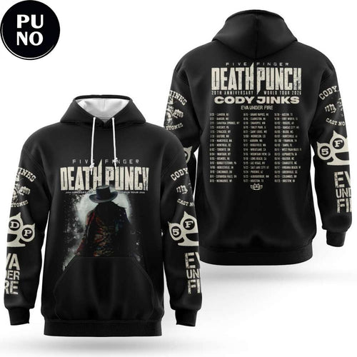 Five Finger Death Punch 20th Anniversary World Tour 2026 Hoodie Shirt