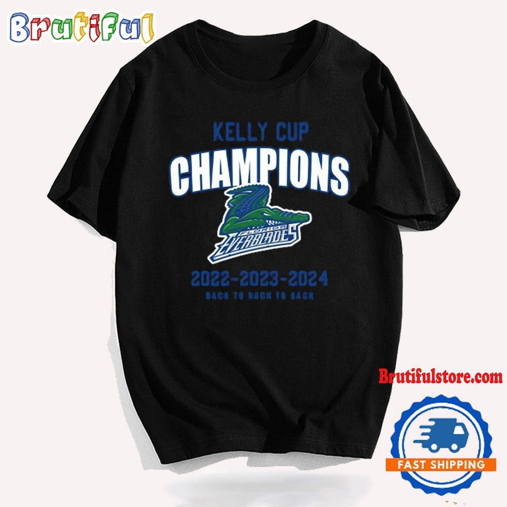 Florida Everblades Kelly Cup Champions 2024 Back To Back T Shirt