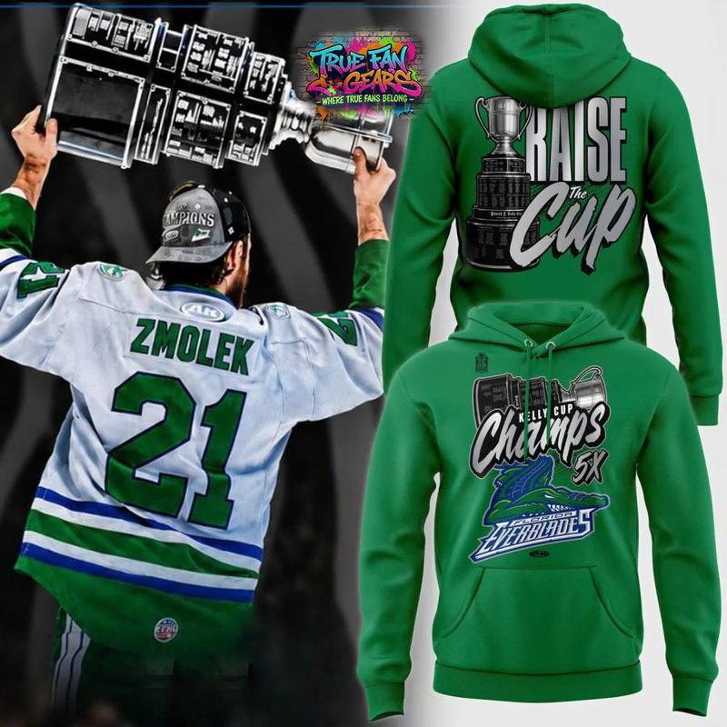 Florida Everblades Kelly Cup Champions 5X Championship Special New Hoodie