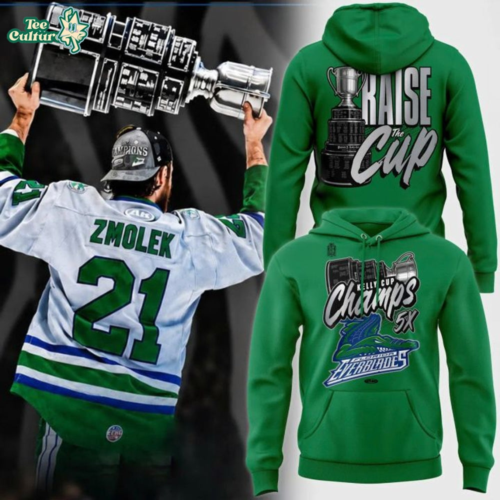 Florida Everblades Kelly Cup Champions 5x Championship Hoodie