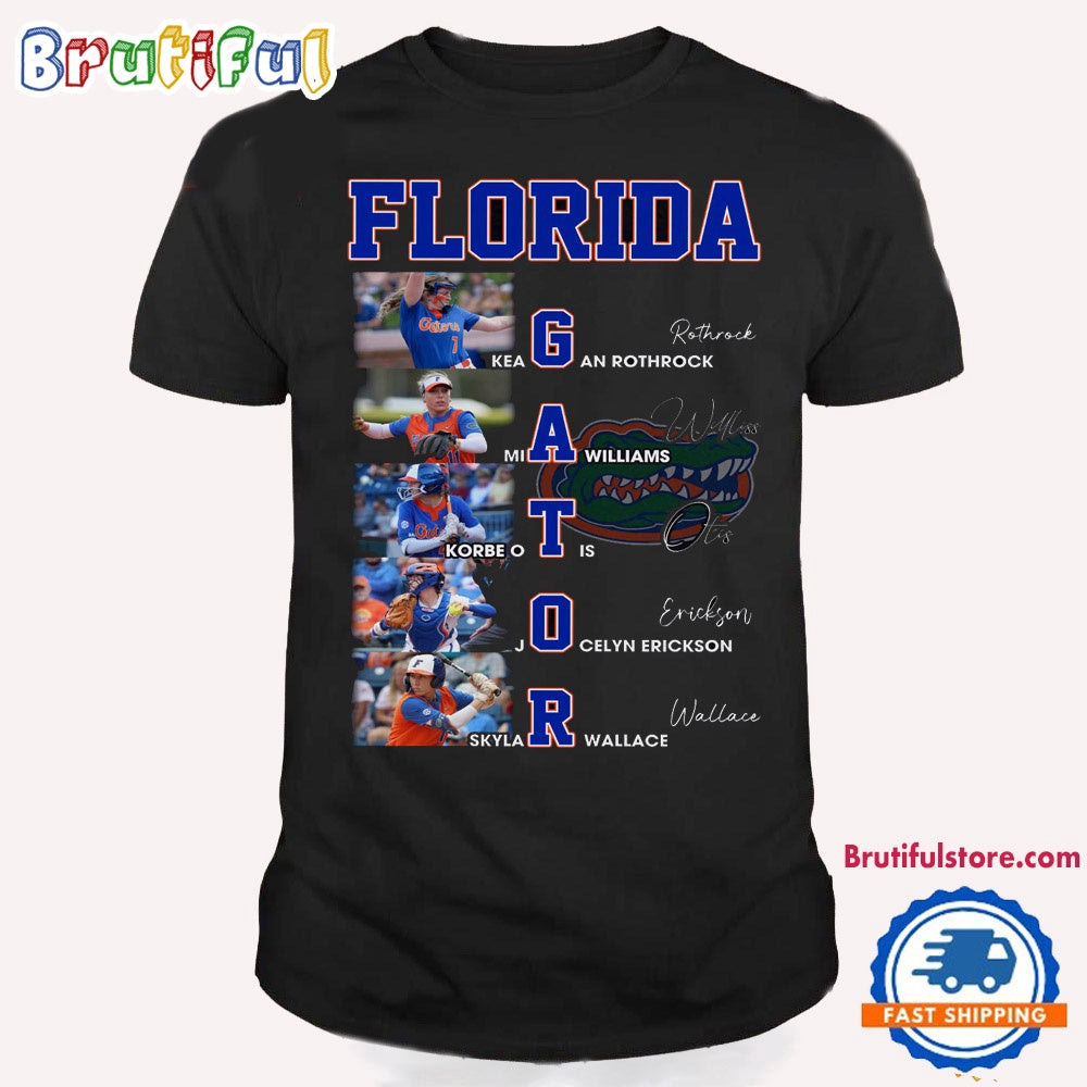 Florida Gators Baseball Team 2024 Line Up Stars Signatures T Shirt