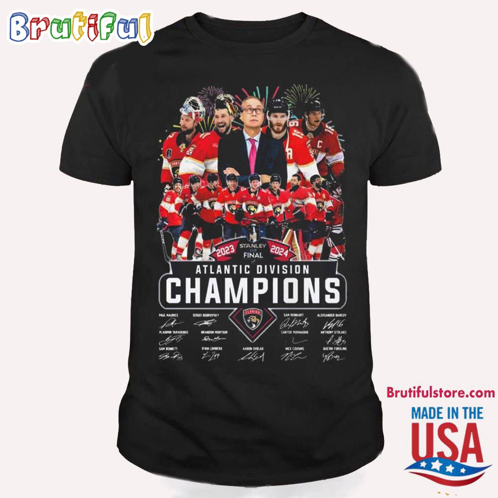 Florida Panthers 2024 Stanley Cup Final Atlantic Division Champions T Shirt