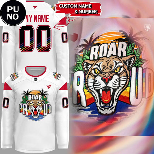 Florida Panthers Celebrating Pride Night 2026 Personalized Hockey Jersey
