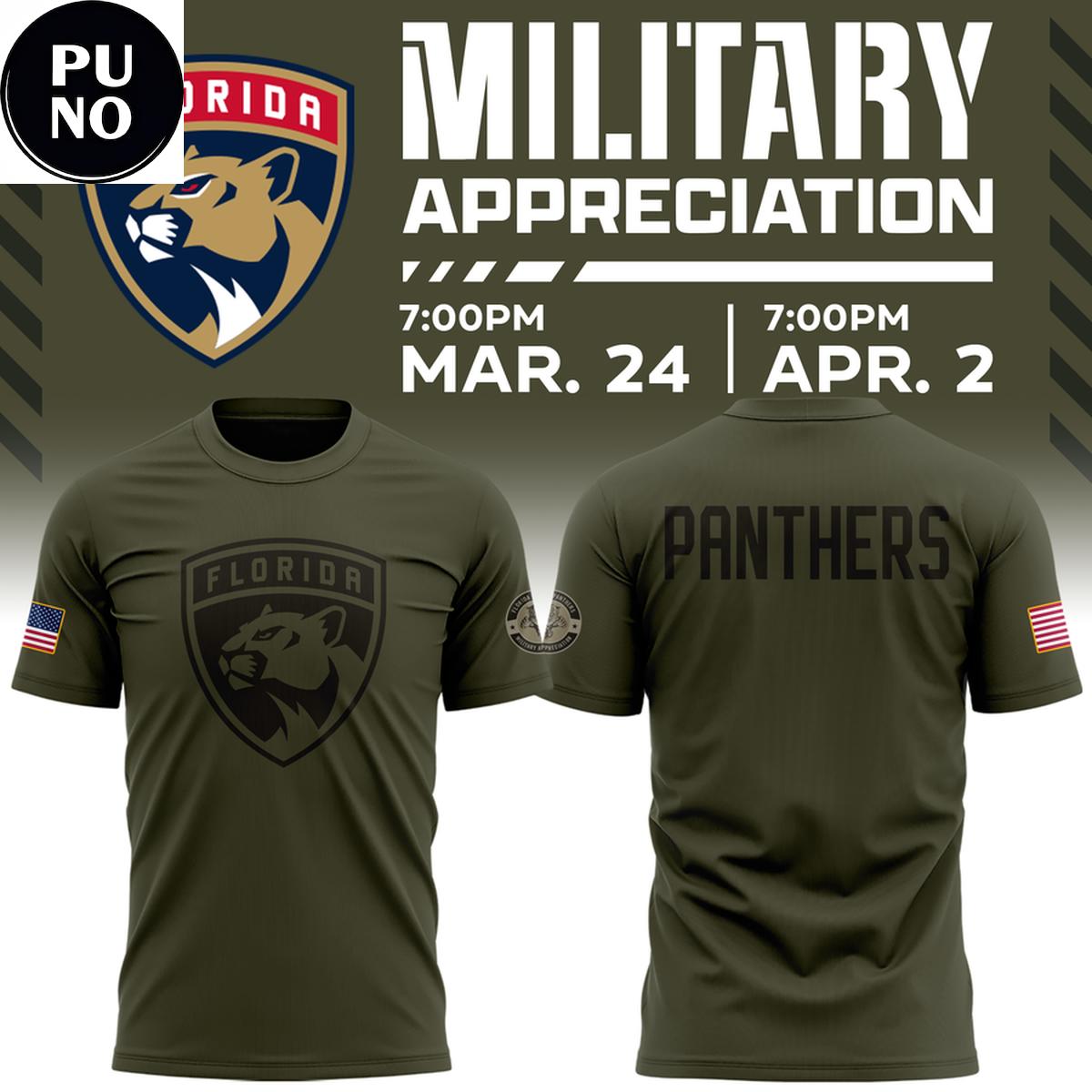 Florida Panthers x Military Appreciation Night 2026 Hoodie T-Shirt