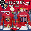 Florida Panthers x Peanuts Night 2026 Personalized Hockey Jersey