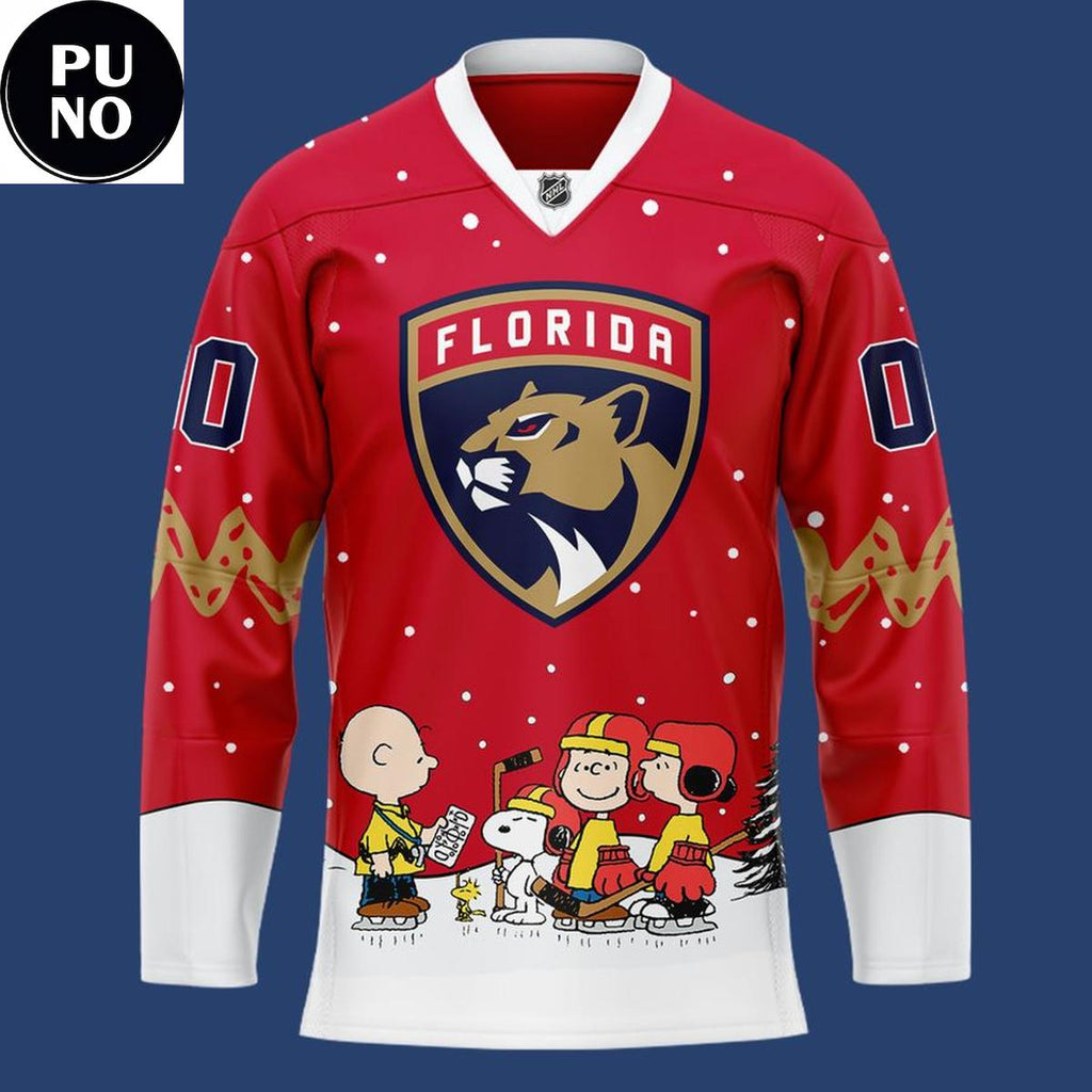 Florida Panthers x Peanuts Night 2026 Personalized Hockey Jersey