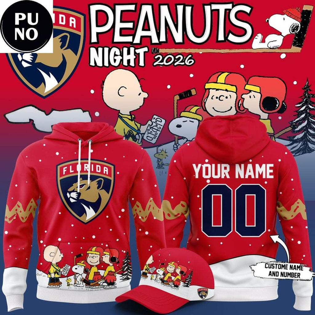 Florida Panthers x Peanuts Night 2026 Personalized Hoodie T-Shirt