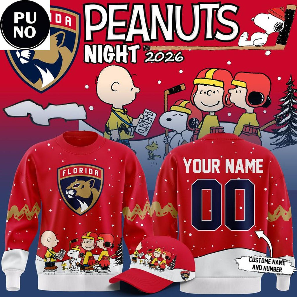 Florida Panthers x Peanuts Night 2026 Personalized Hoodie T-Shirt