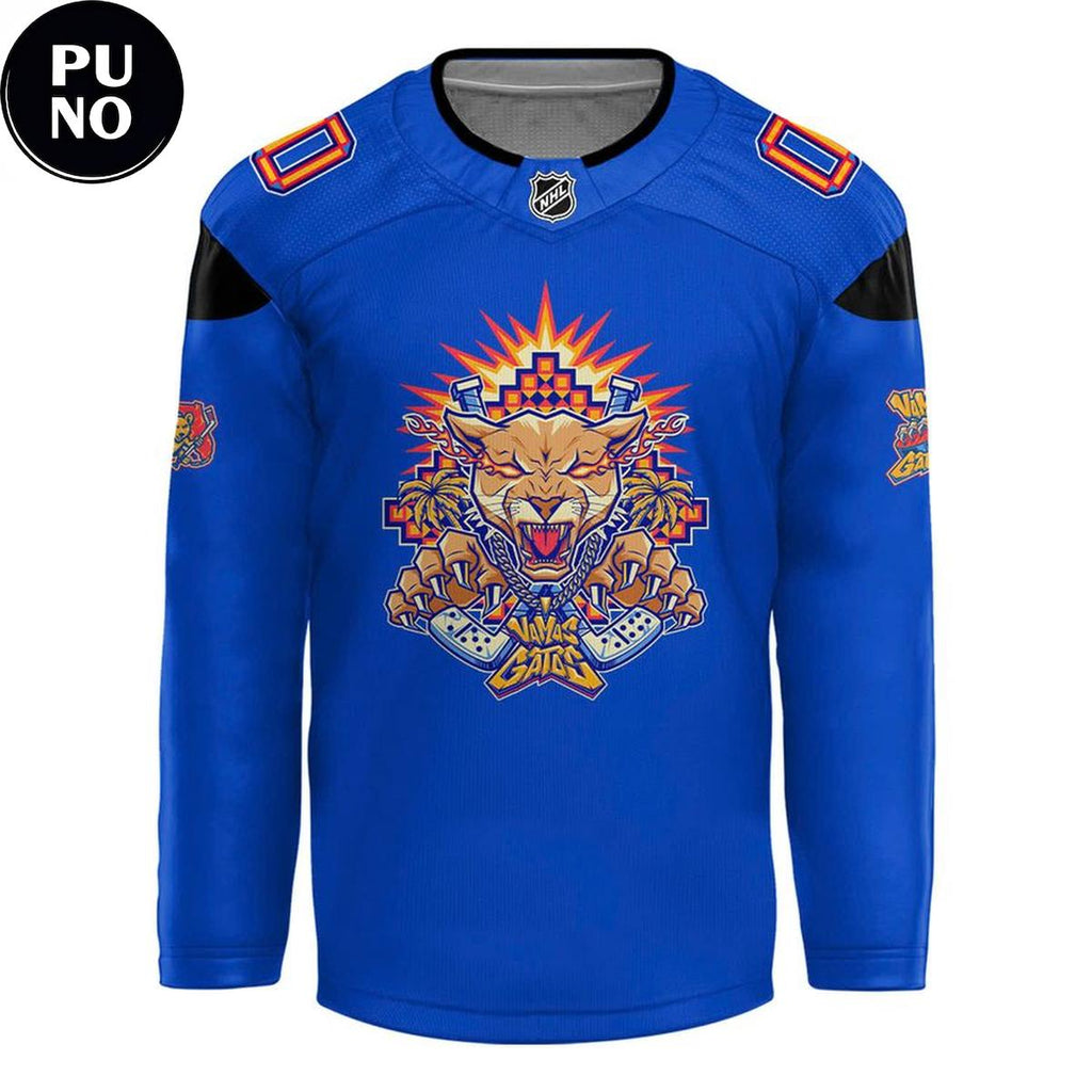 Florida Panthers x Vamos Gatos 2026 Personalized Hockey Jersey