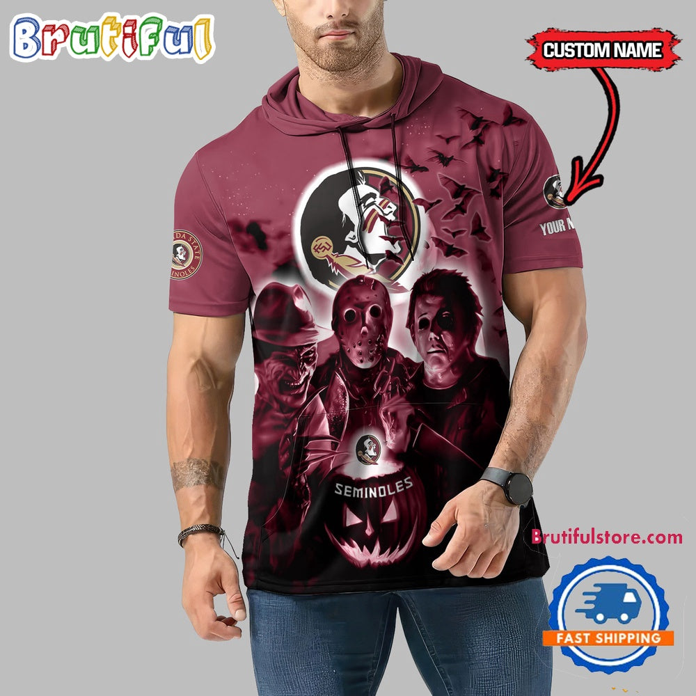 Florida State Seminoles Horror Characters Essential Halloween Sleeveless Hoodie
