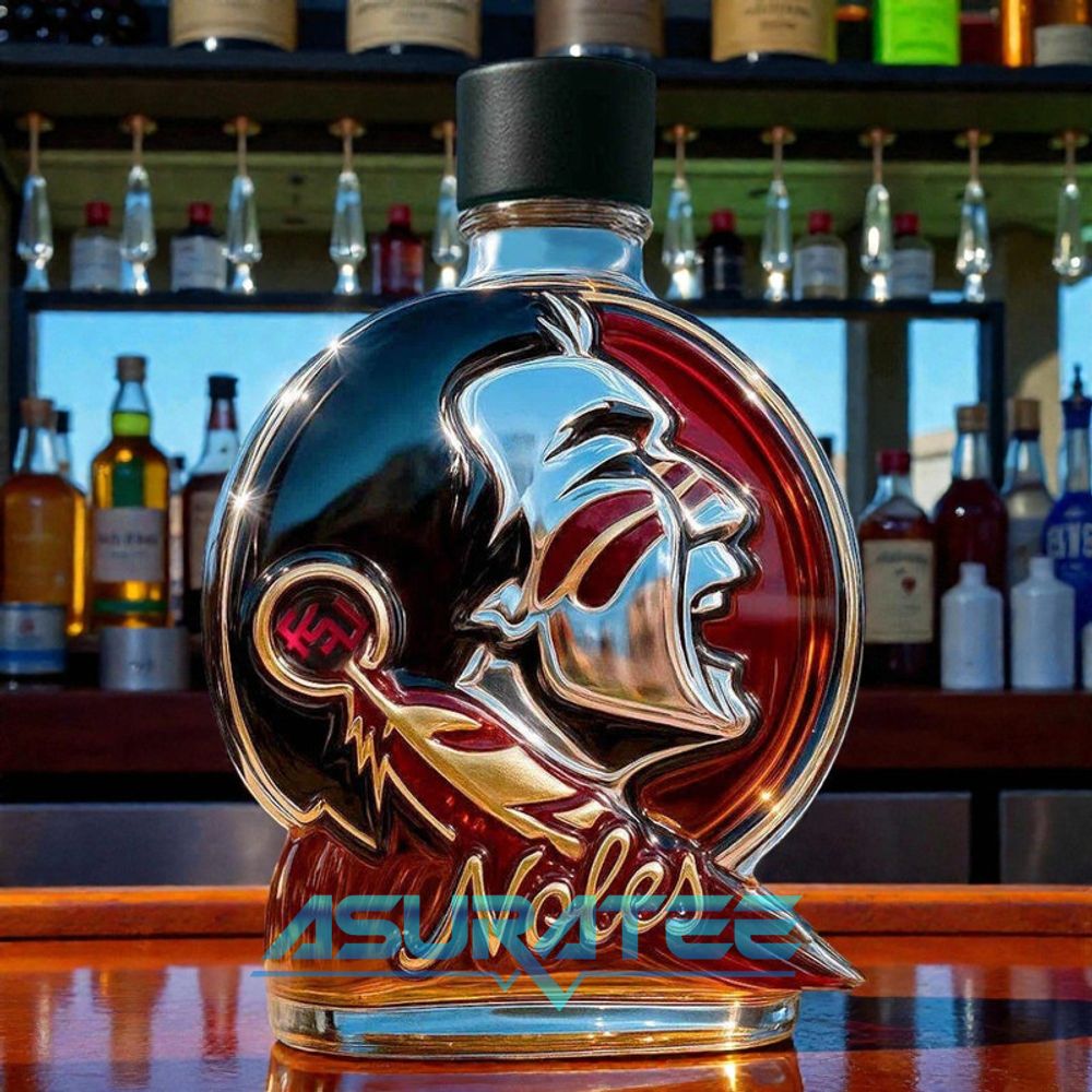 Florida State Seminoles Logo Whiskey Bottle