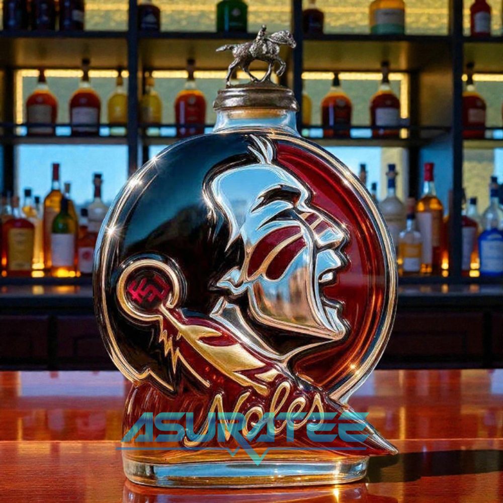 Florida State Seminoles Logo Whiskey Bottle