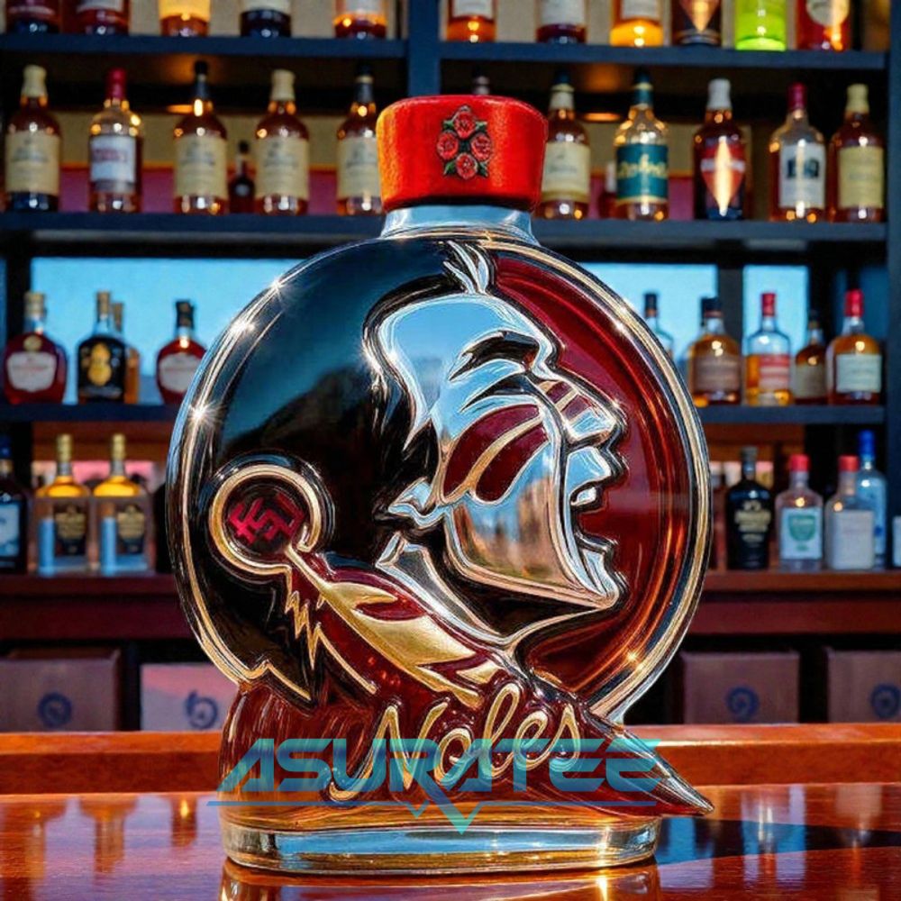 Florida State Seminoles Logo Whiskey Bottle