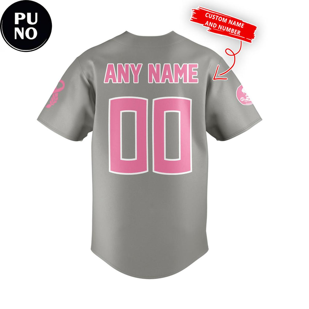 Florida State Seminoles Paint it Pink 2026 Personalized Baseball Jersey