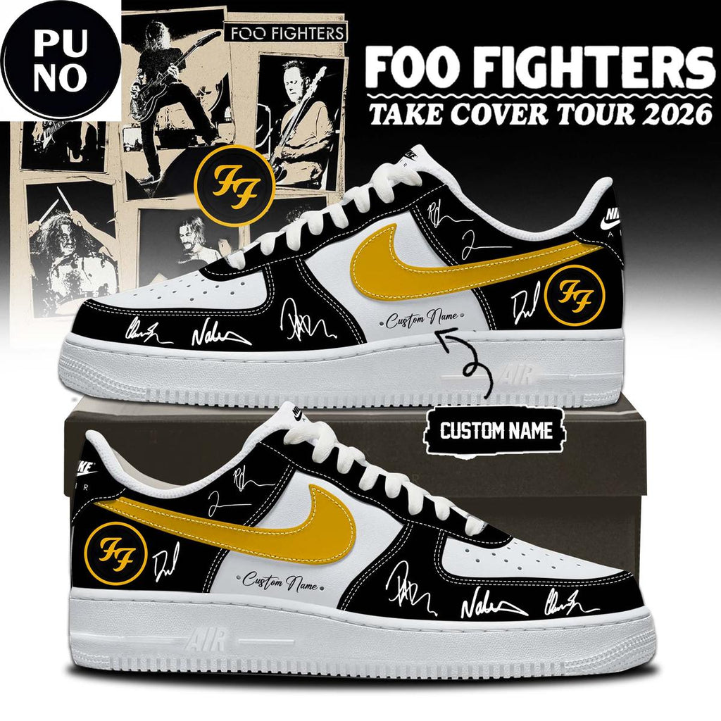 Foo Fighters Take Cover Tour 2026 Custom Name Air Force 1 Shoes