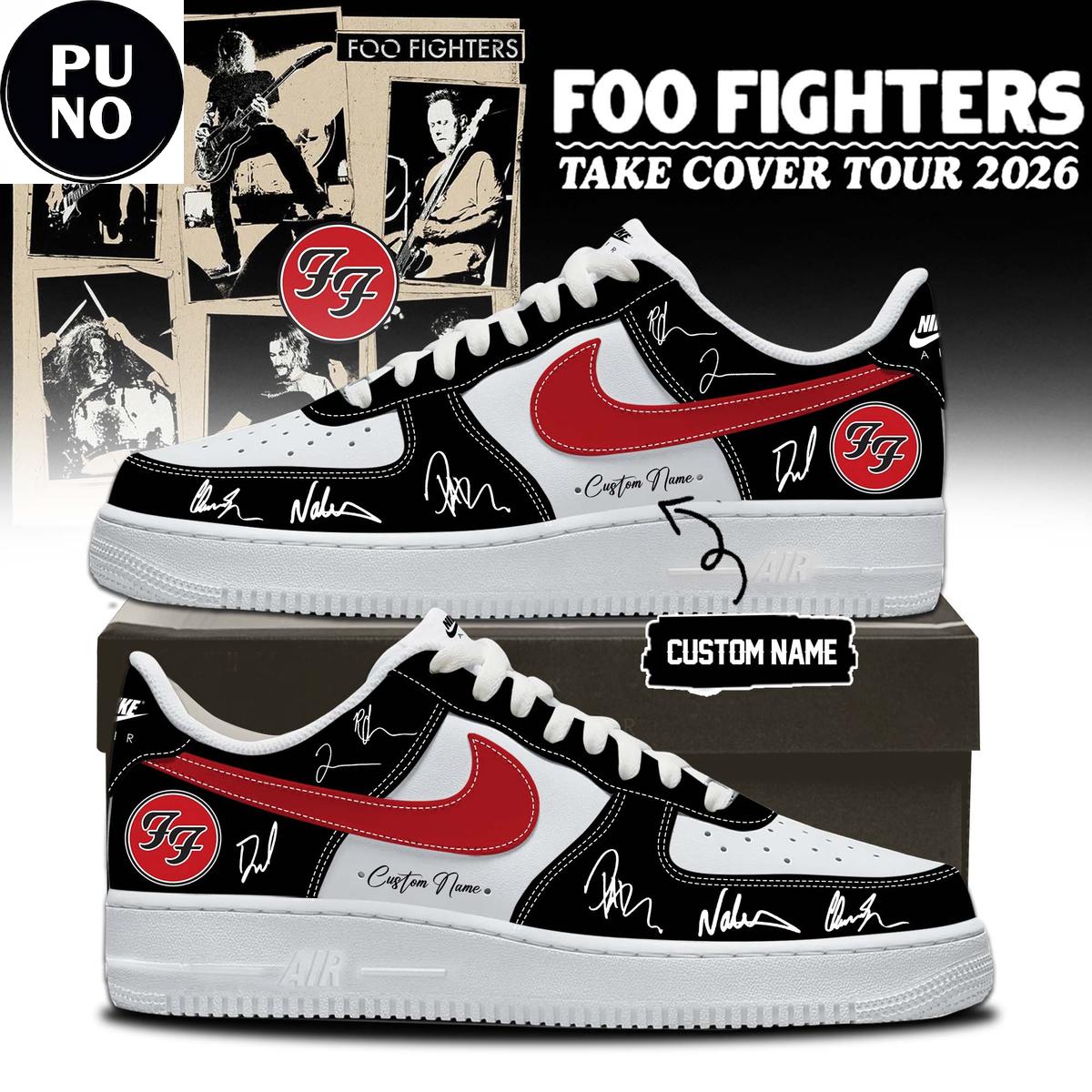 Foo Fighters Take Cover Tour 2026 Custom Name Air Force 1 Shoes