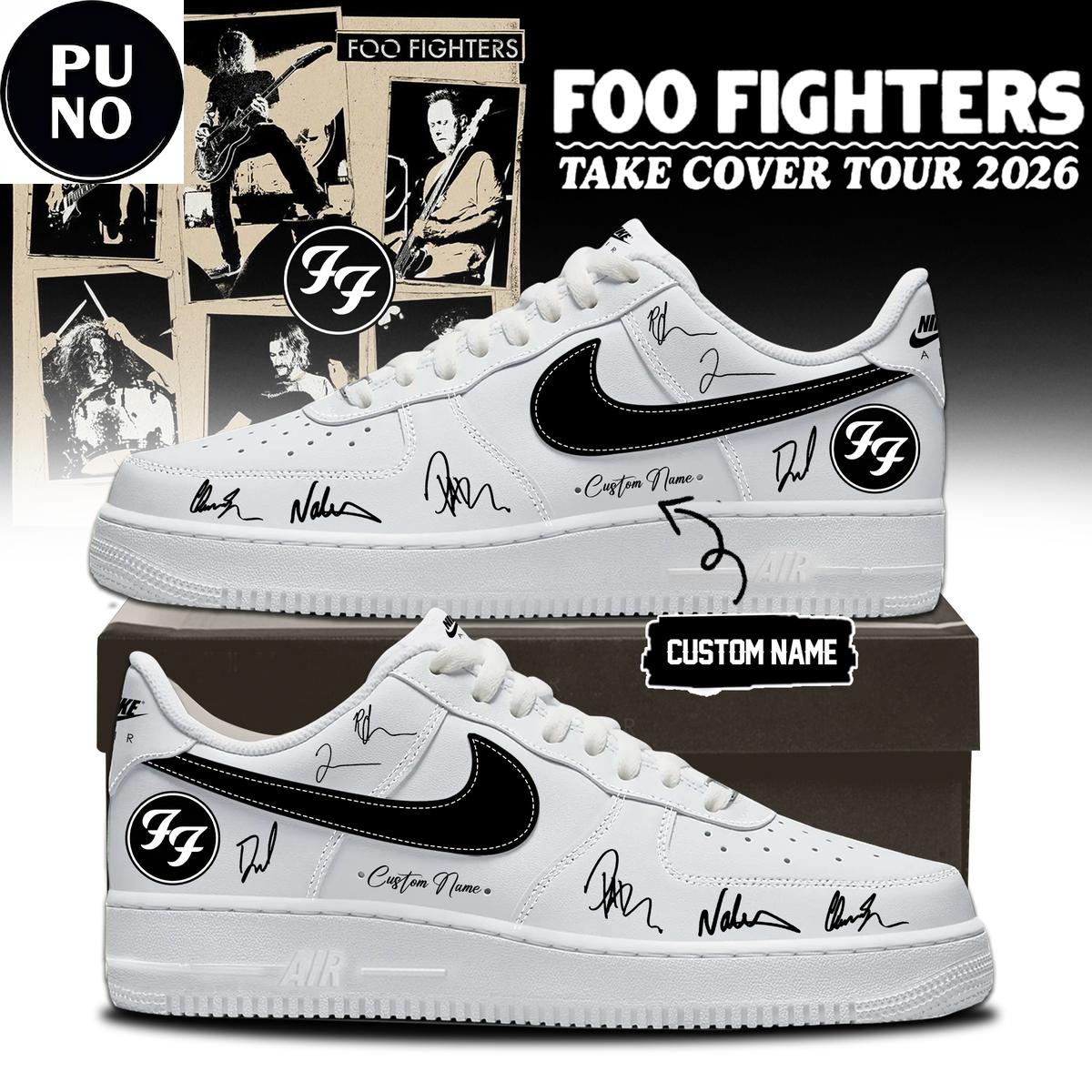 Foo Fighters Take Cover Tour 2026 Custom Name Air Force 1 Shoes