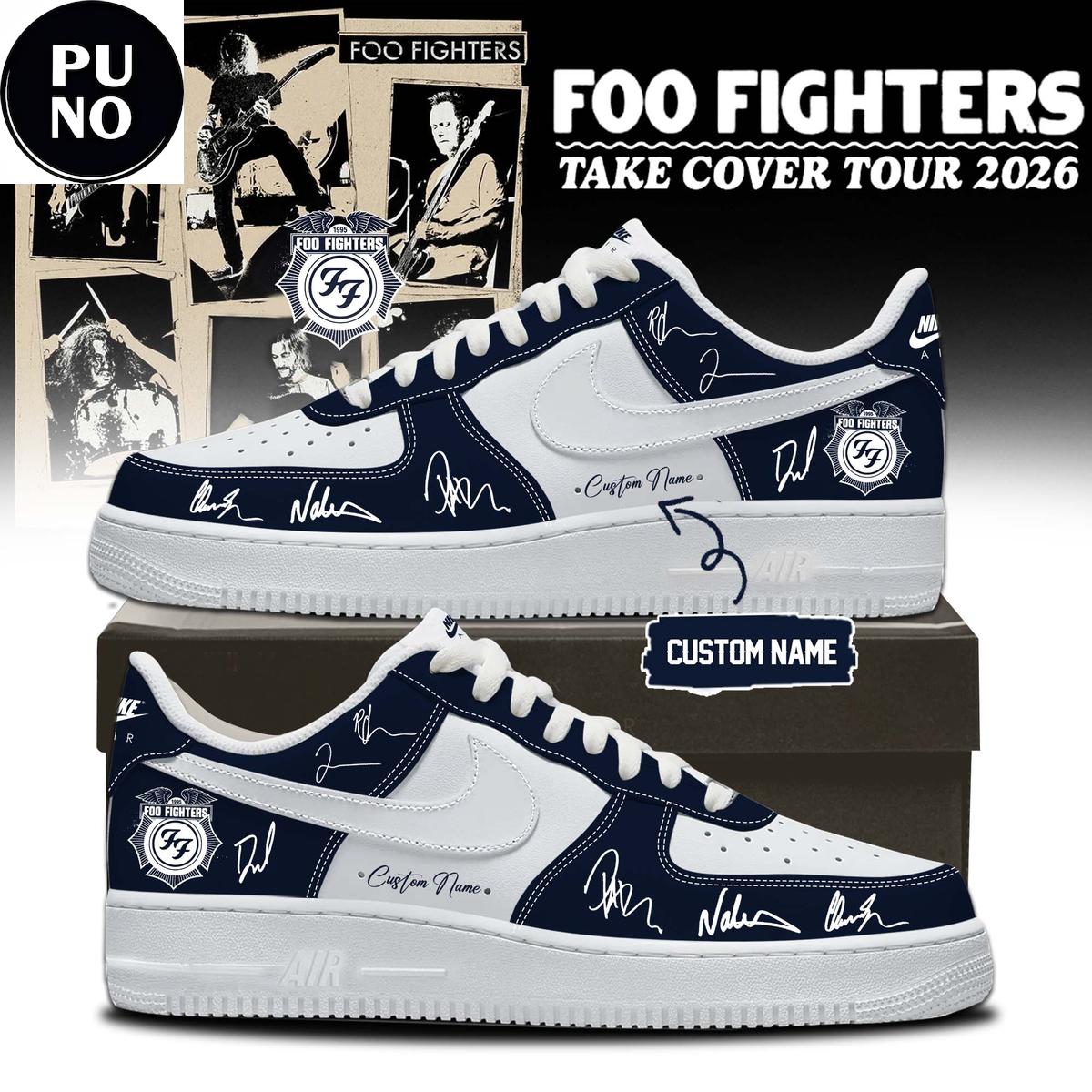 Foo Fighters Take Cover Tour 2026 Custom Name Air Force 1 Shoes