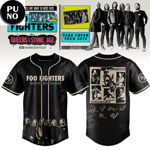 Foo Fighters Take Cover Tour 2026 Signed Baseball Jersey