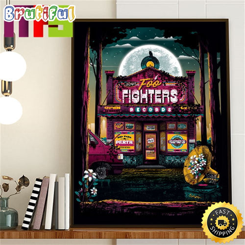 Foo Fighters Perth Australia At Hbf Park On November 29th 2023 Home Decor Poster