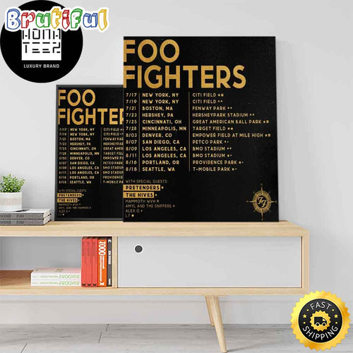 Foo Fighters The First 2024 Us Shows Everything Or Nothing At All Tour Fan Gifts Home Decor Canvas