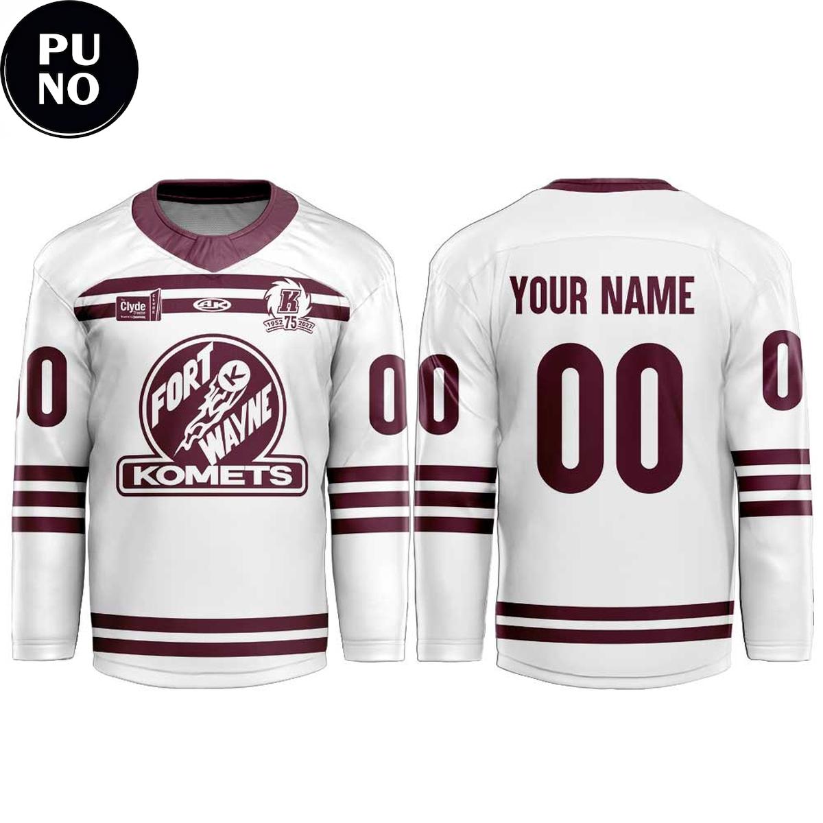 Fort Wayne Komets 2026 Throwbacks 1952 Replica Personalized Hockey Jersey
