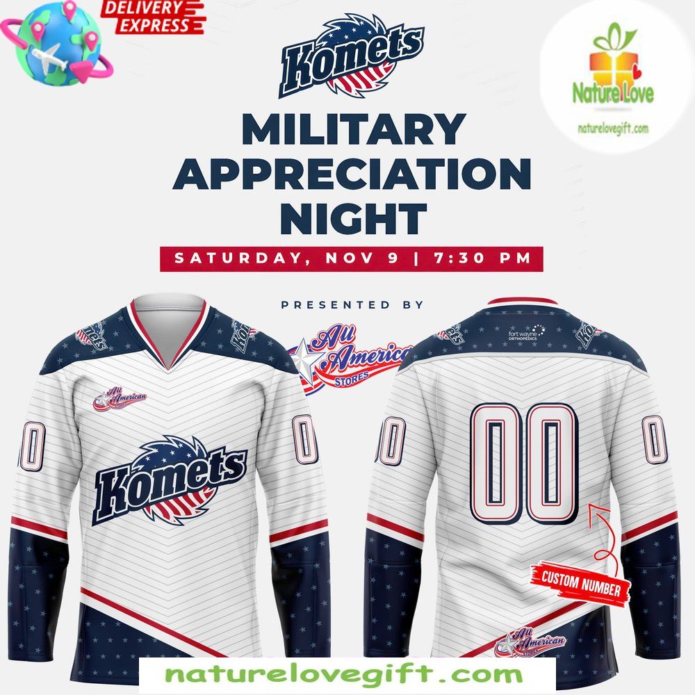 Komets Military Jersey 2026 Fort Wayne Hockey Appreciation Night