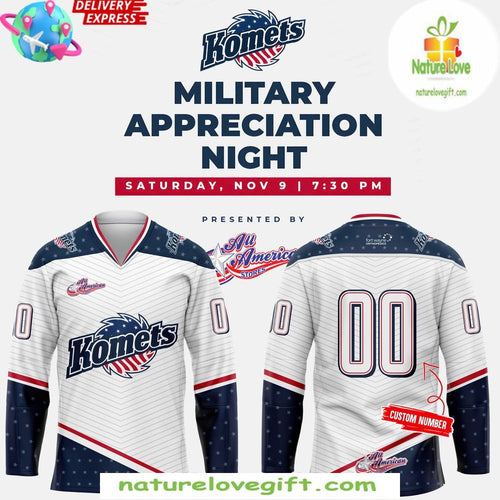 Komets Military Jersey 2026 Fort Wayne Hockey Appreciation Night