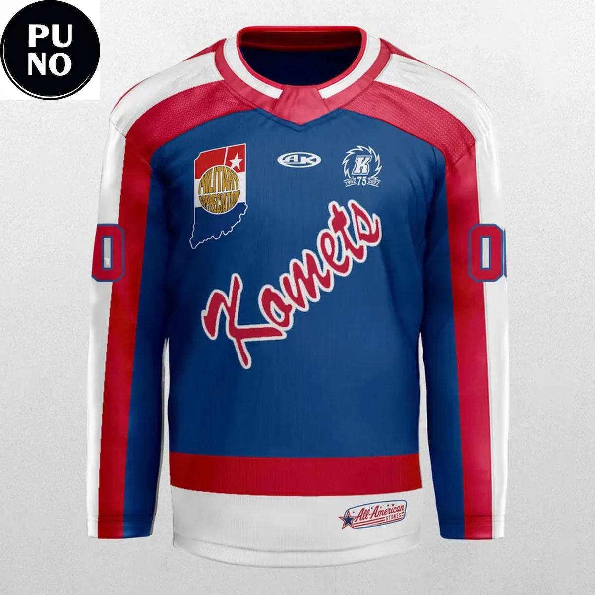 Fort Wayne Komets x Military Appreciation 2026 Personalized Hockey Jersey