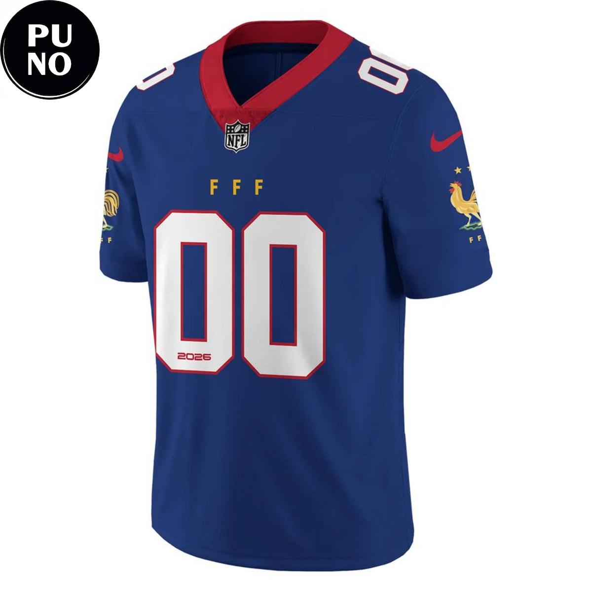 France National Team x NFL Road 2026 Personalized Football Jersey