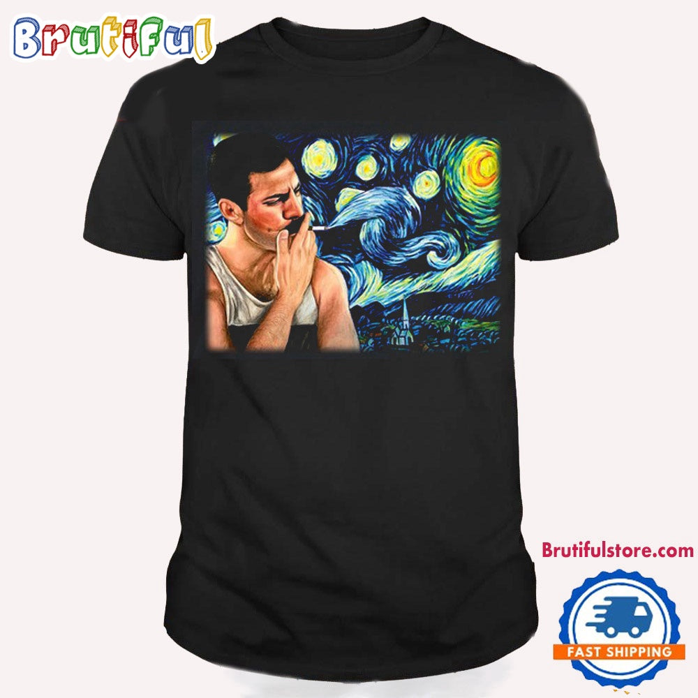 Freddie Mercury Van Gogh T Shirt, Freddie Mercury Music Shirt, Freddie Mercury Van Gogh Fans Shirt