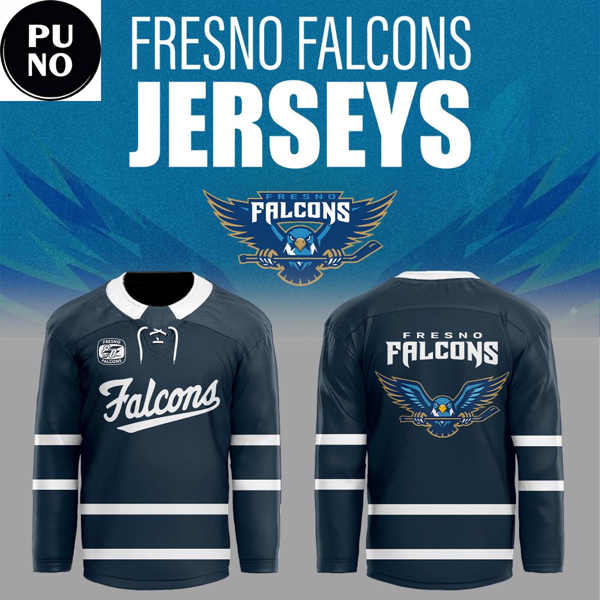 Fresno Falcons 2026 Four Eras Of Style. One City. One Team Personalized Hockey Jersey