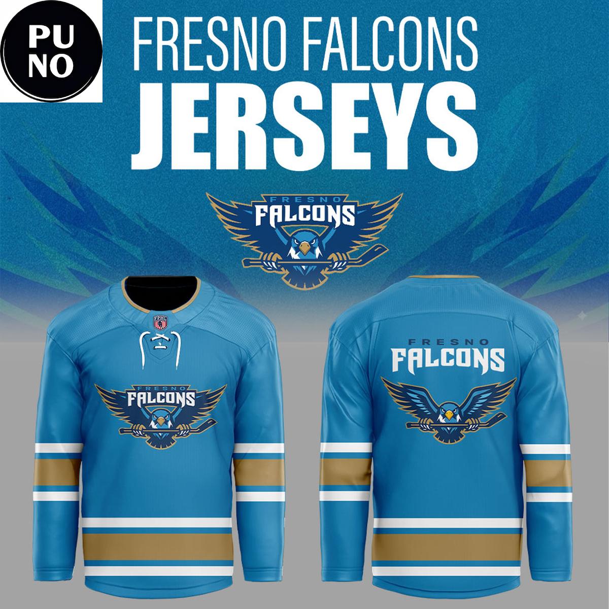 Fresno Falcons 2026 Four Eras Of Style. One City. One Team Personalized Hockey Jersey