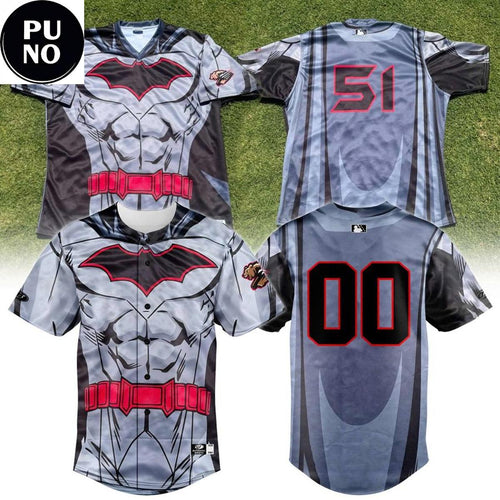 Fresno Grizzlies x DC Super Hero Night 2026 Batman Personalized Baseball Jersey