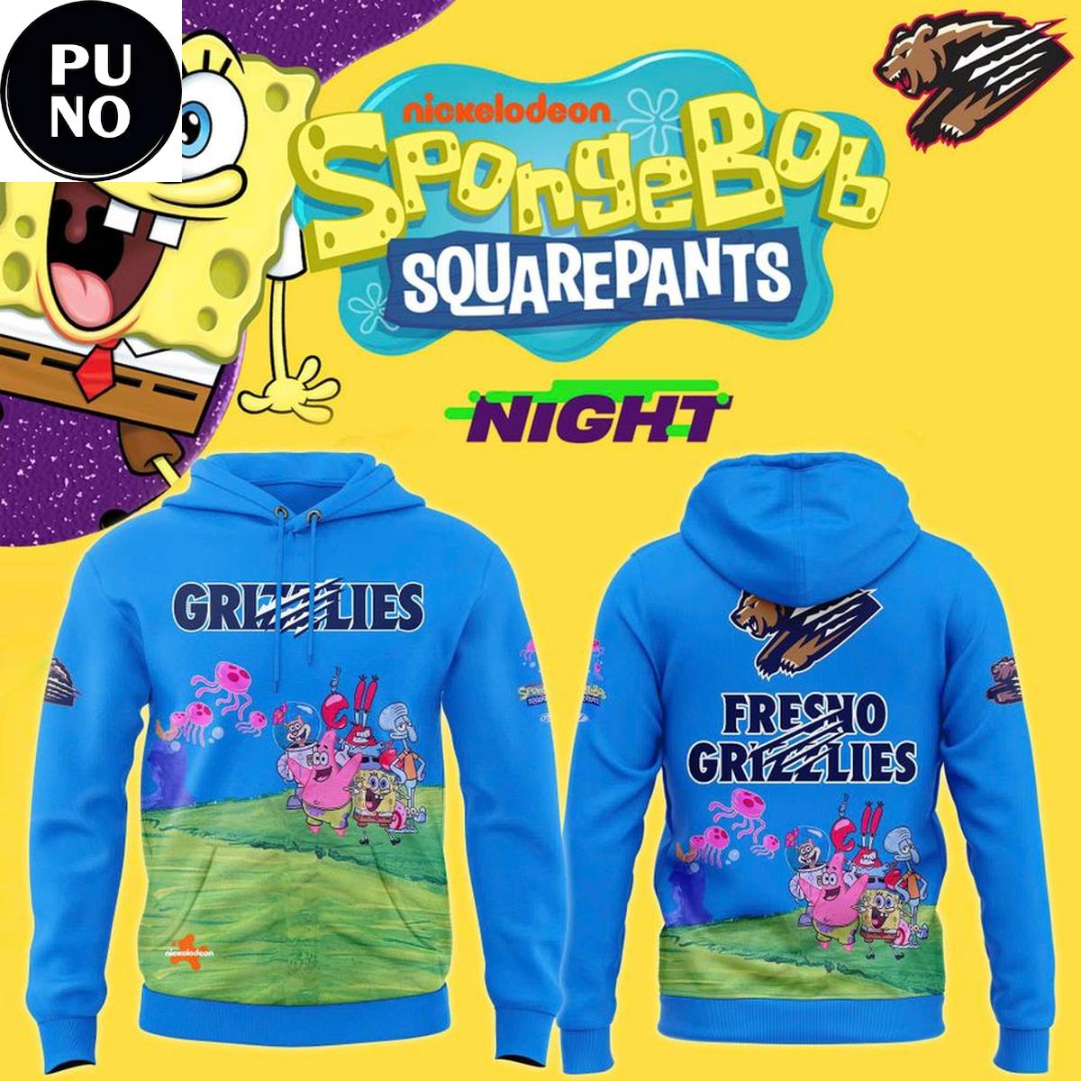 Fresno Grizzlies x SpongeBob Night 2026 Hoodie T-Shirt