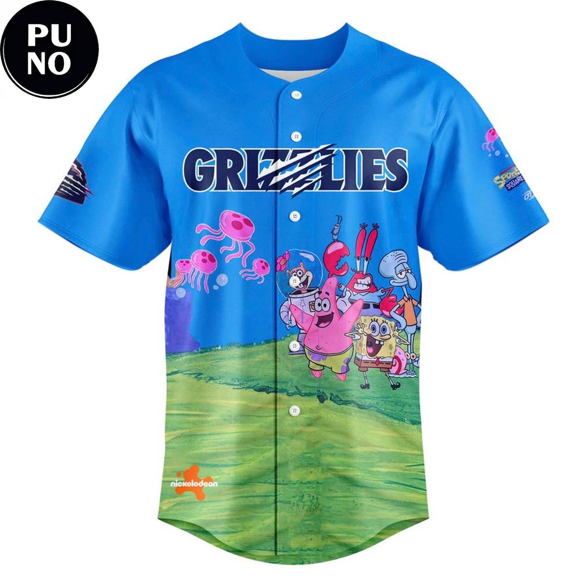 Fresno Grizzlies x SpongeBob Night 2026 Personalized Baseball Jersey