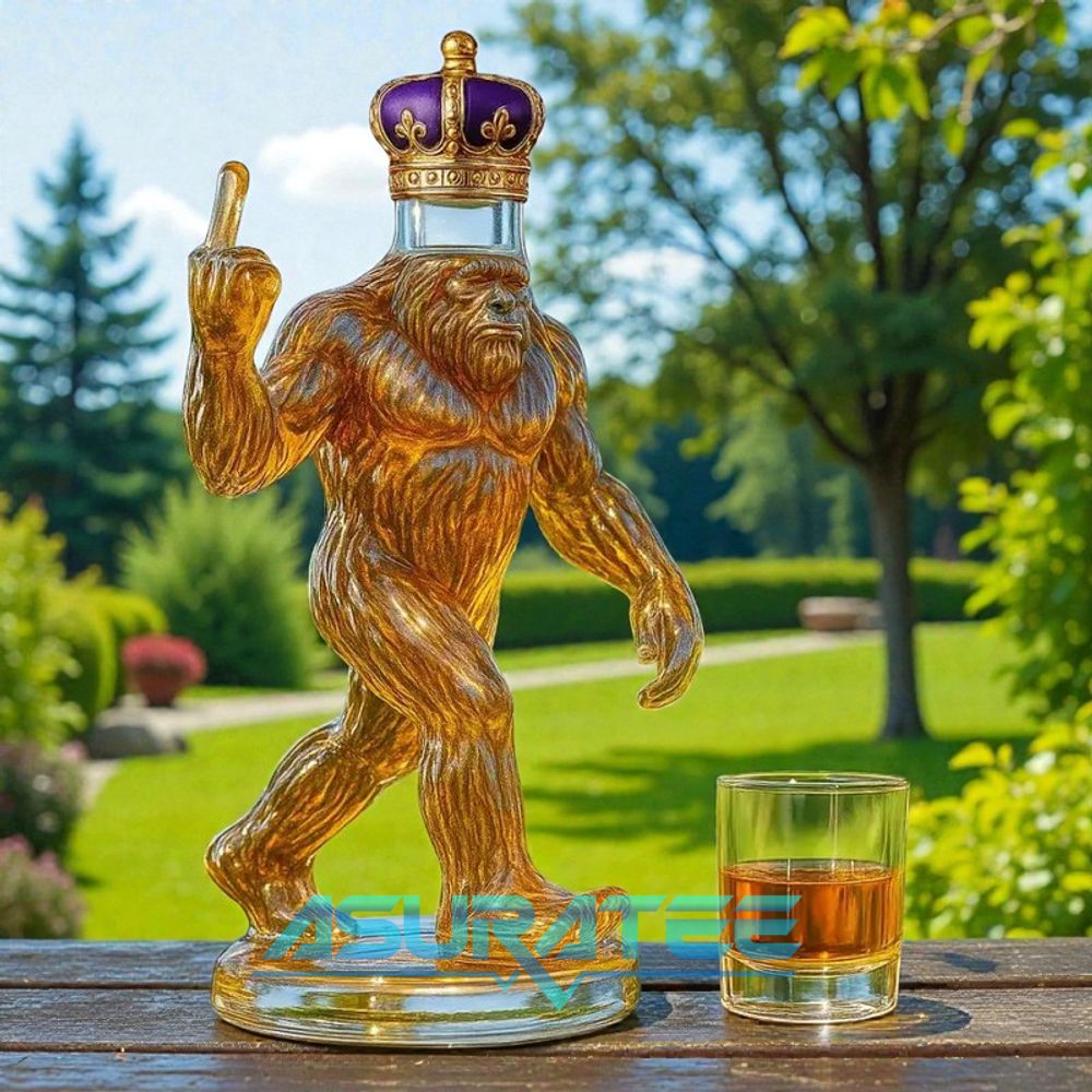 Funny Bigfoot Whiskey Bottle