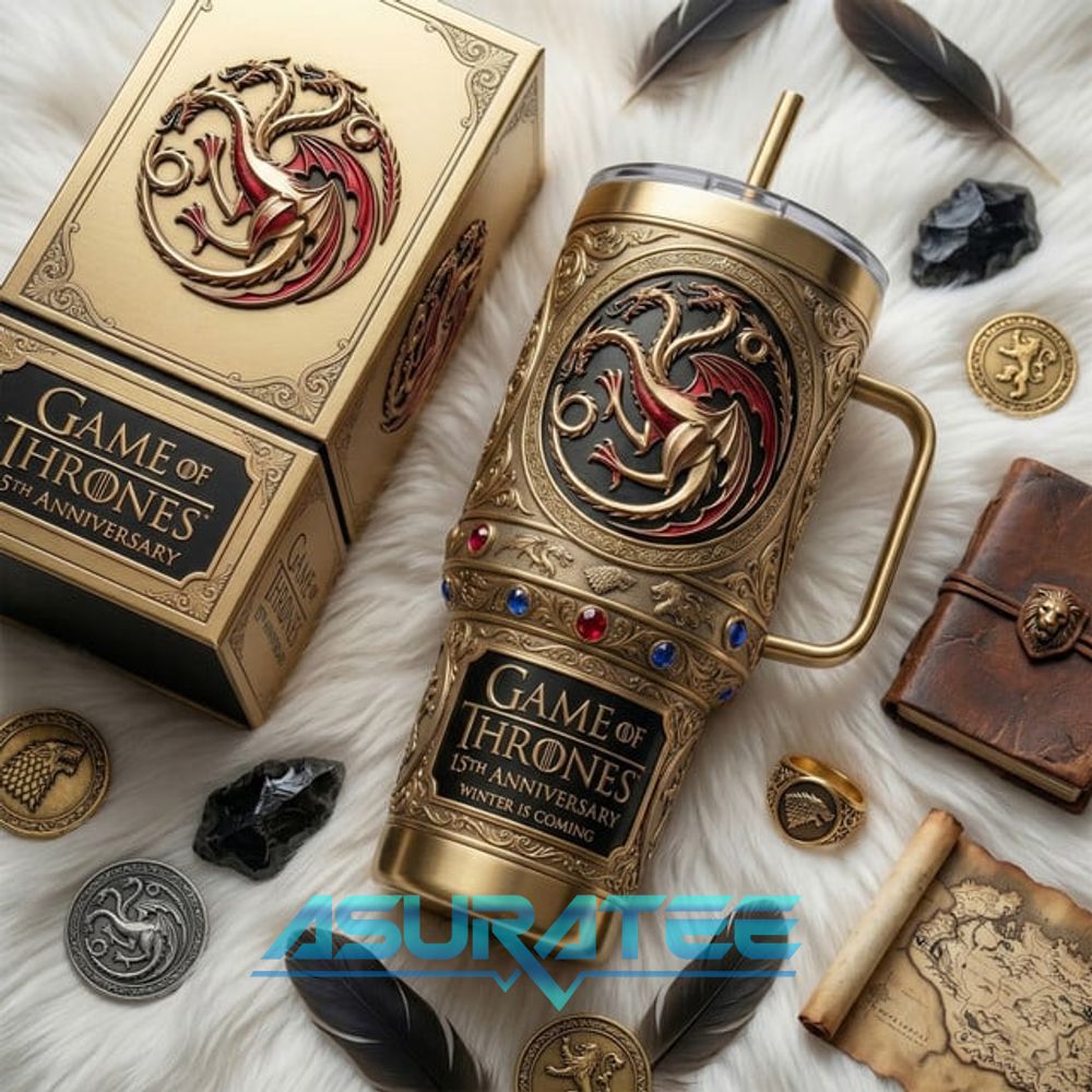 Game of Thrones 15th anniversary Winter is Coming YETI Tumbler