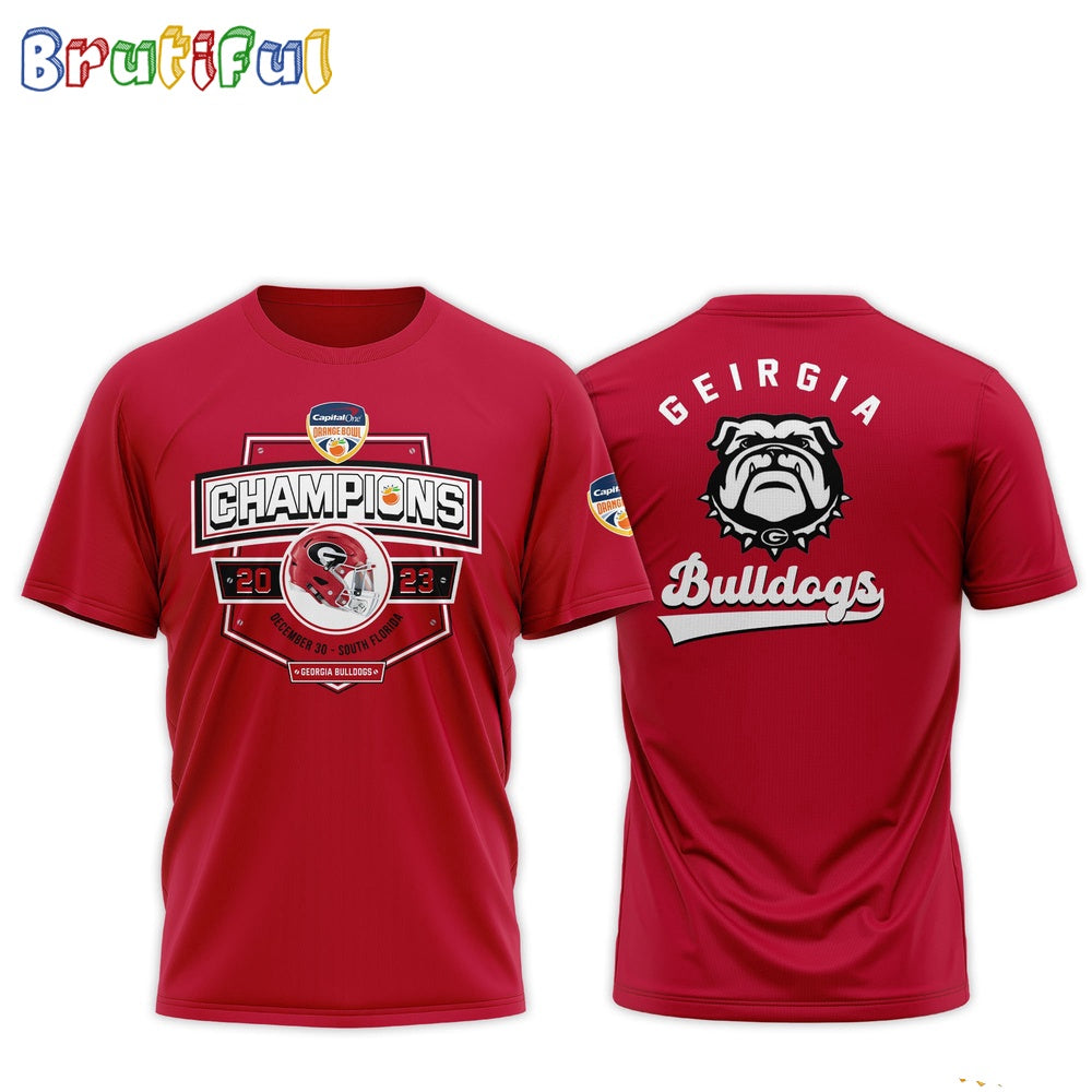 Georgia Bulldogs 2023 Orange Bowl Champions T Shirt