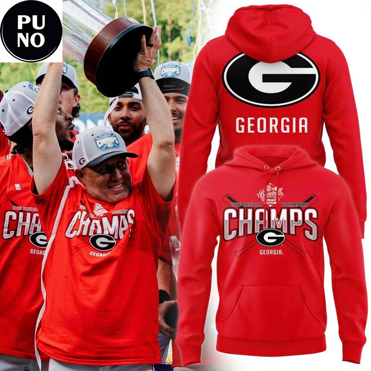 Georgia Bulldogs 2026 SEC Baseball Tournament Champions Hoodie T-Shirt