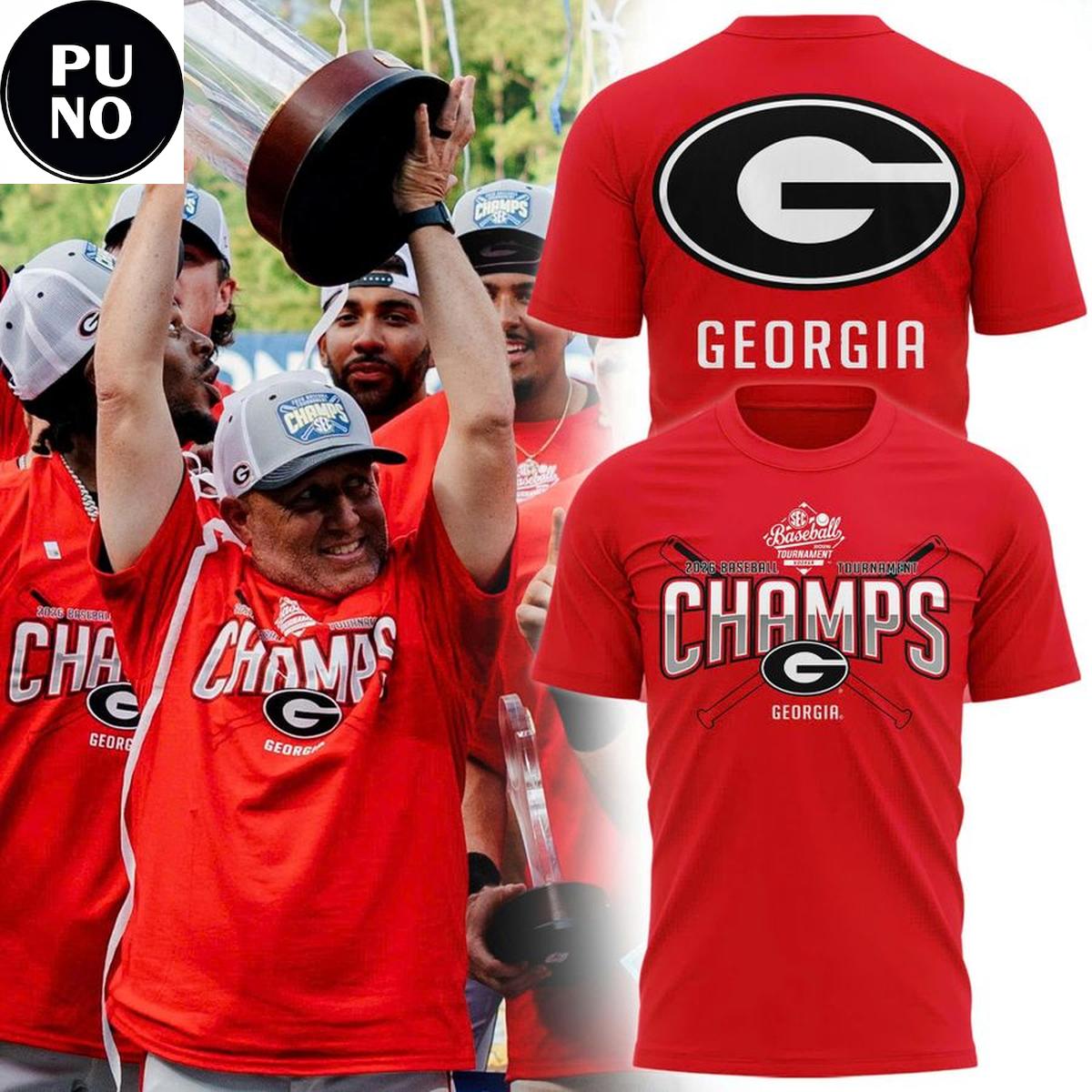 Georgia Bulldogs 2026 SEC Baseball Tournament Champions Hoodie T-Shirt