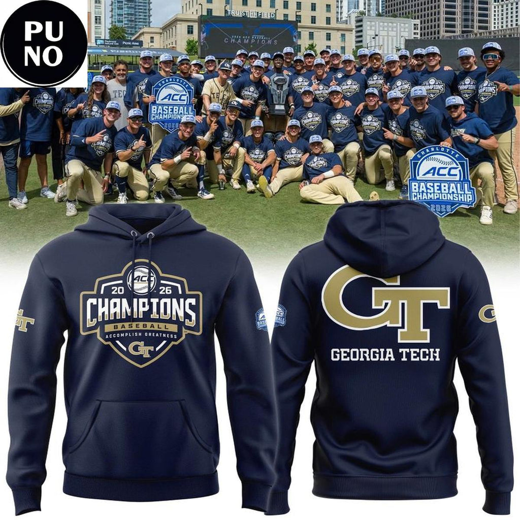 Georgia Tech Yellow Jackets ACC Baseball Regular Season Champions 2026 Hoodie T-Shirt